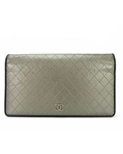 Chanel Logo Cc Leather Wallet (pre-owned) - Green