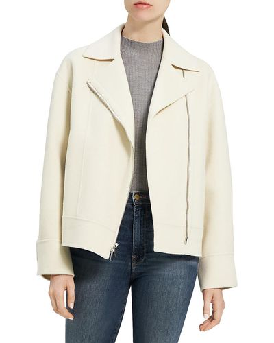 Theory Oversized Lightweight Motorcycle Jacket - Natural