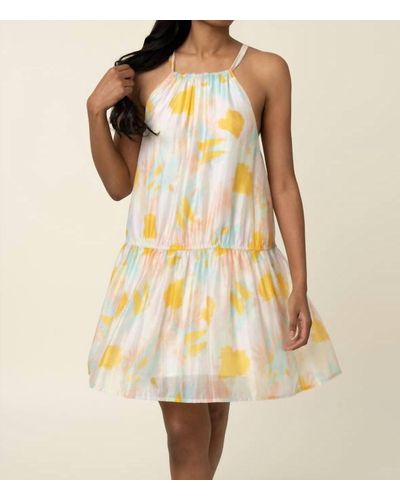 FRNCH Agathe Dress In White - Yellow