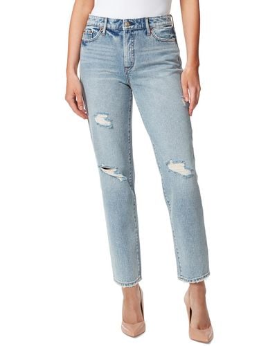 Jessica Simpson Spotlight Slimming High Rise Straight Leg Jeans - Blue
