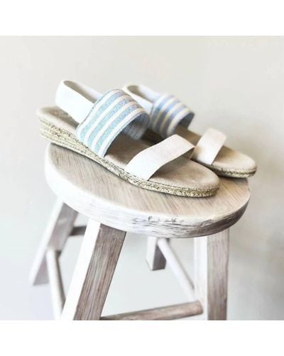 Charleston Shoe Co. Linen Celestial Sandal - Metallic