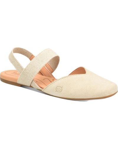 Born Coco Leather Slip On Flats - Natural