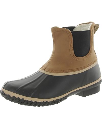 Style & Co. Faux Leather Outdoor Rain Boots - Gray
