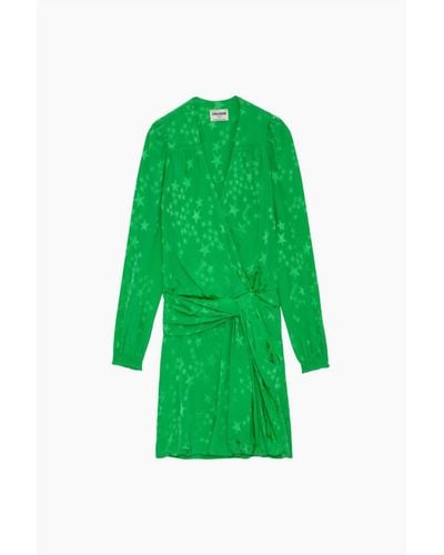 Zadig & Voltaire Recol Jac Silk Dress - Green