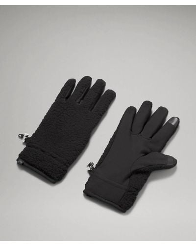 lululemon Textured Fleece Gloves - Black