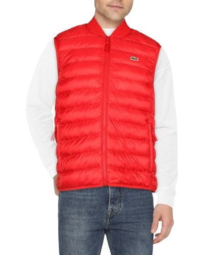Lacoste Quilted Layering Vest - Red