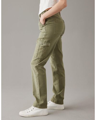 American Eagle Outfitters Ae Stretch Cargo Straight Pant - Green