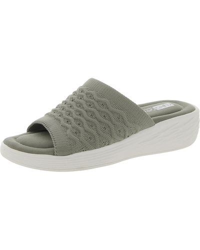 Ryka Nanette Memory Foam Breathable Slide Sandals - Gray