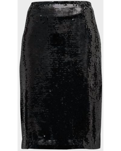 Nili Lotan Bonne Sequin Skirt - Black
