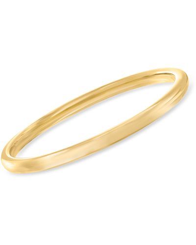 Ross-Simons Italian Andiamo 14kt Yellow Gold Thin Bangle Bracelet - Metallic