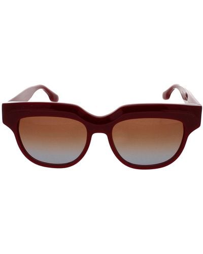 Victoria Beckham Vb604s 604 Oval Sunglasses - Red