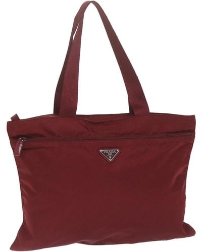 Prada Synthetic Tote Bag (pre-owned) - Red