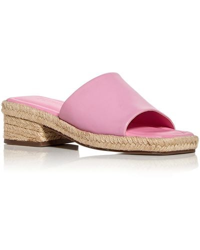 SCHUTZ SHOES Corah Leather Peep-toe Slide Sandals - Pink