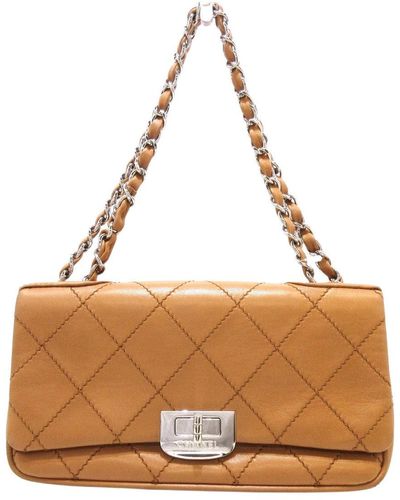 Pre-owned Chanel 2.55 Leather Crossbody Bag In Brown