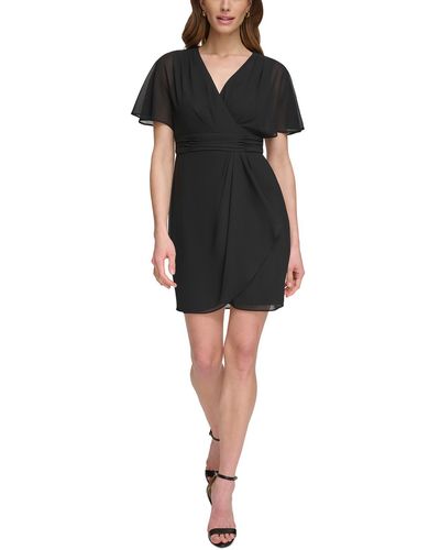 Jessica Howard Petites Semi-formal Mini Sheath Dress - Black