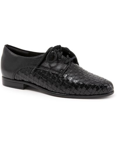 Trotters Lizzie Leather Lace Up Oxfords - Black