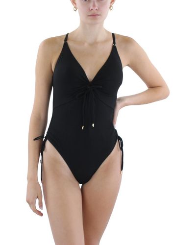 Robin Piccone Aubrey Removable Padding Nylon One-piece Swimsuit - Black