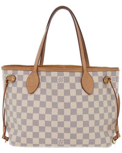 Louis Vuitton Neverfull Pm Canvas Tote Bag (pre-owned) - White