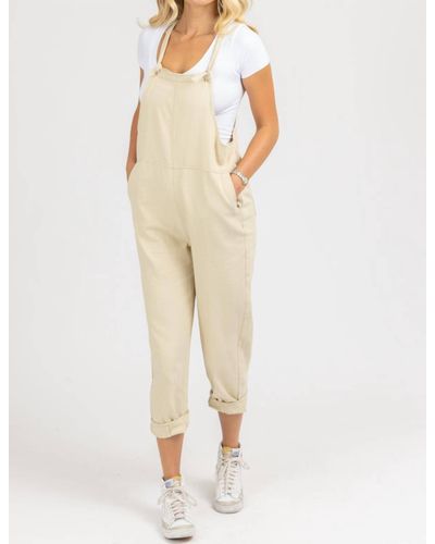 Crescent Denim Relaxed Pocket Overall - Natural