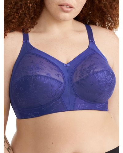 Goddess Verity Lace Full Coverage Wire-free Bra - Blue