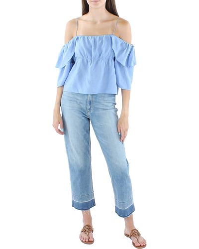Vince Panel Ruffled Cami - Blue