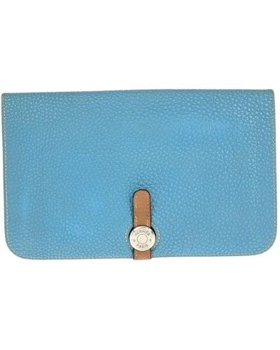 Hermès Dogon Leather Wallet (pre-owned) - Blue