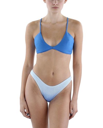 O'neill Sportswear Juniors Kolona Plunge Back Tie Bikini Swim Top - Blue