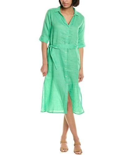 HIHO Lucy Linen Dress - Green