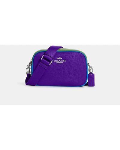 COACH Mini Jamie Camera Bag In Colorblock - Purple