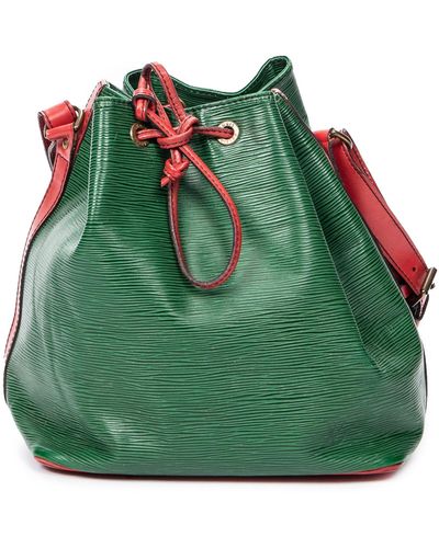 Louis+Vuitton+Bicolor+Bucket+Bag+Large+Black%2FRed+Leather for sale online