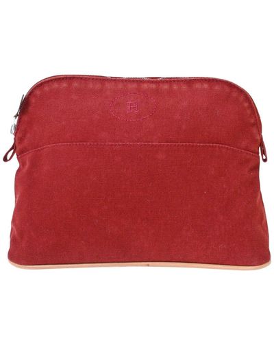 Hermès Bolide Cotton Clutch Bag (pre-owned) - Red