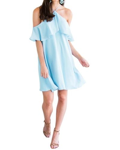 Eesome Summer Vacation Shift Dress - Blue