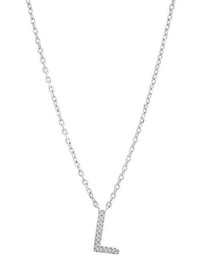 Monary Diamond Initial "l" Necklace - Metallic