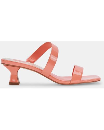 Dolce Vita Bertie Heels Coral Patent Stella - Pink