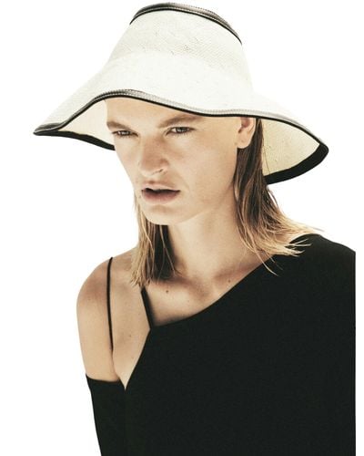 Janessa Leone Odette Packable Straw Hat - White
