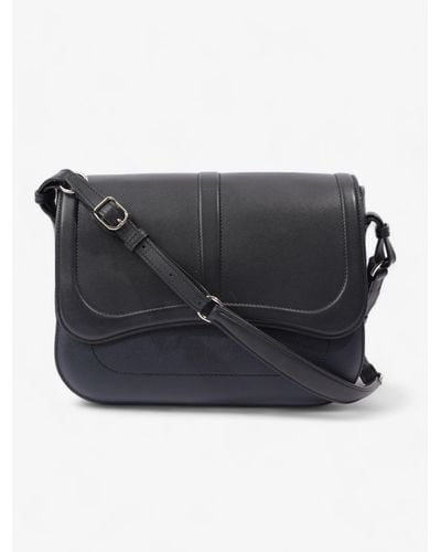 Hermès Harnais Bag Navy Calfskin Leather Shoulder Bag - Black