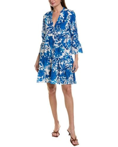 Go> By Go Silk Beach Vibes Dress - Blue