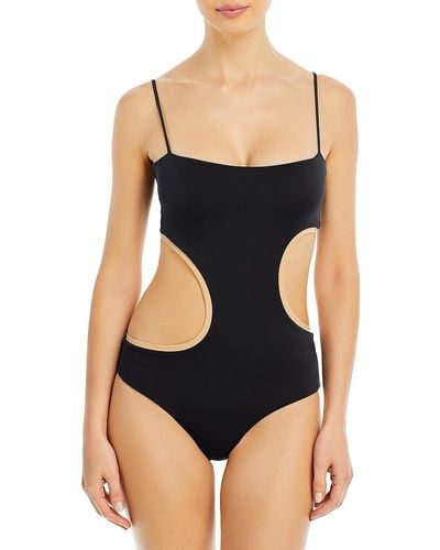 Johanna Ortiz Coastlines Tie Back Cut-out One-piece Swimsuit - Black