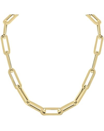 Monary 14k Gold Chunky Paperclip Necklace - Metallic