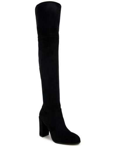 Kenneth Cole Justin Otk Microsuede Tall Over-the-knee Boots - Black