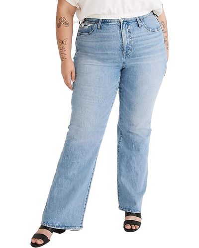 Madewell Plus The Perfect Vintage High Waist Light Wash Flared Jeans - Blue