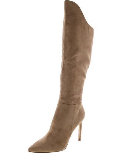 Nine West Teleena 2 Suede Pull-on Over-the-knee Boots - Natural