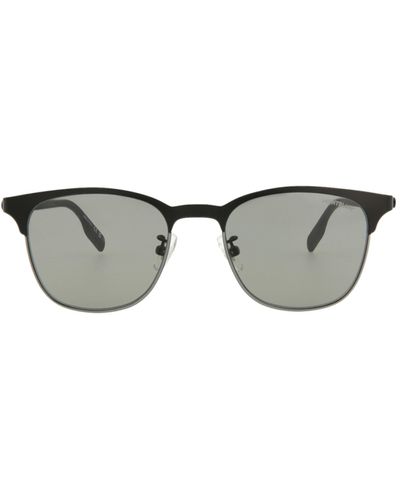 Montblanc Square-frame Metal Sunglasses - Gray