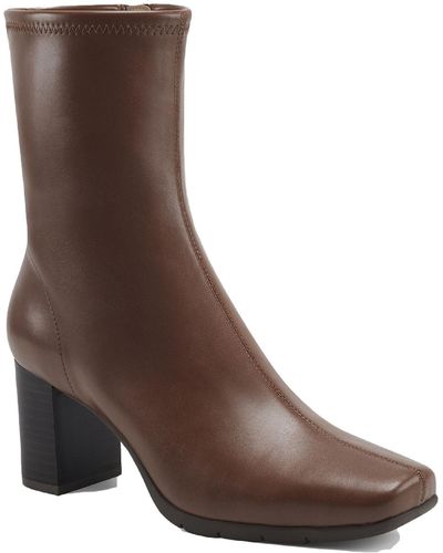 Aerosoles Miley Padded Insole Mid-calf Boots - Brown