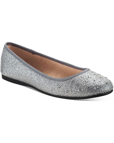 Style & Co. Angelyn Glitter Slip-on Ballet Flats - Gray