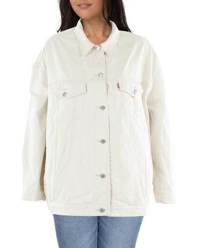 Levi's Plus Collar Heavy Denim Jacket - White