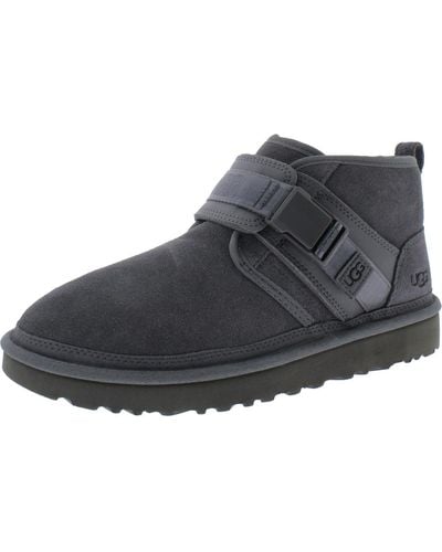 UGG Neumel Snapback Suede Cold Weather Ankle Boots - Gray