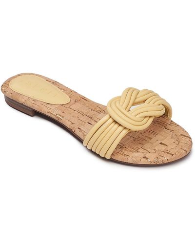 Esprit Katelyn Low Block Heel Slipper Slide Sandals - Natural