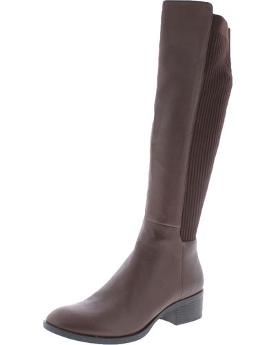 Kenneth Cole Levon Leather Knee-high Riding Boots - Brown
