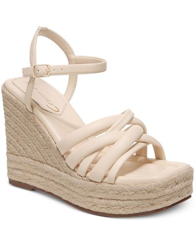 Circus by Sam Edelman Irene Woven Strap Wedge Wedge Sandals - Natural